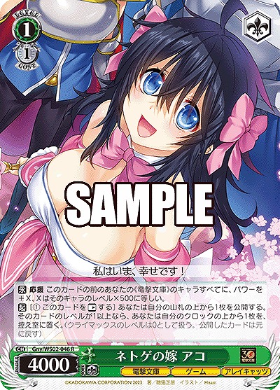 ネトゲの嫁 アコ 【Gny/WS02/046R】